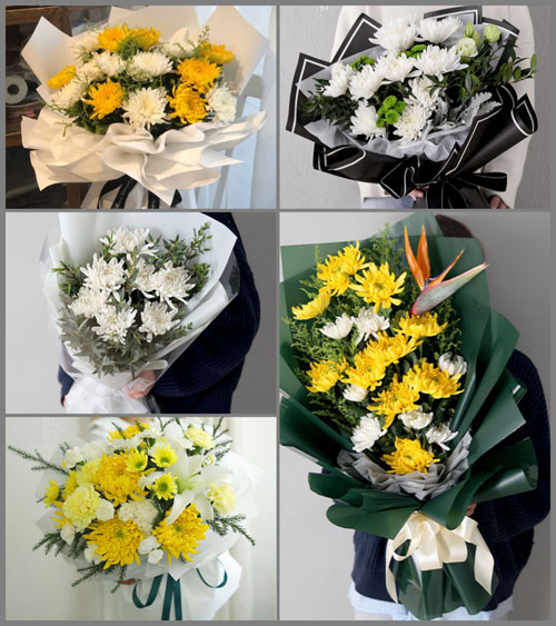 广东梅州市五华县梅林镇金坑村白事花束代送